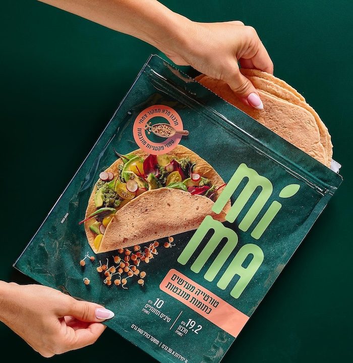 אריזה של מותג MI-MA - טורטייה מעדשים כתומות מונבטות - פרויקט לורד סנדוויץ - חדשנות מעשית